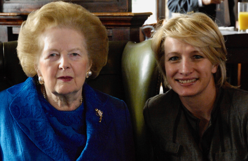 With the late Rt Hon Margaret Thatcher, 2010